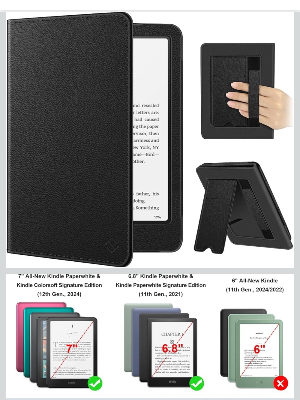 Fintie Case for 7"/6.8" Kindle Paperwhite 12th/11th Gen & Kindle Colorsoft
